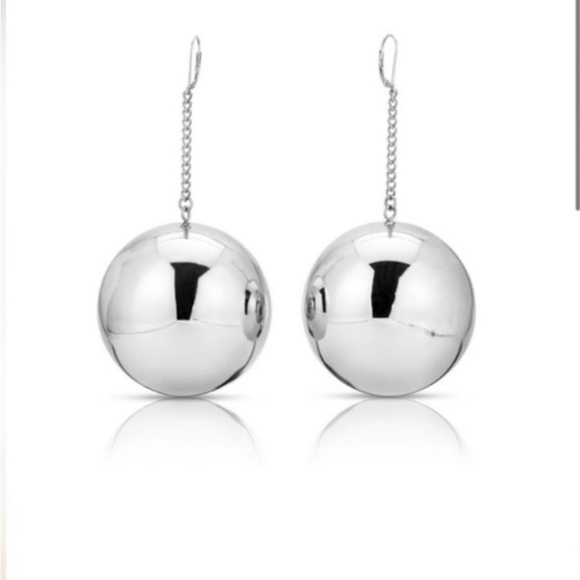 Simon Miller Jewelry - NWOT Simon Miller “Drop The Ball” Extra Large Light Weight Silver Earrings